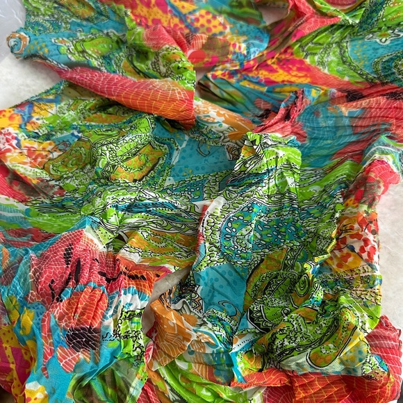3/$20 💥 Colorful Lightweight Scarf Wrap Shawl Abstract Paisley Micro Pleated - Picture 1 of 14